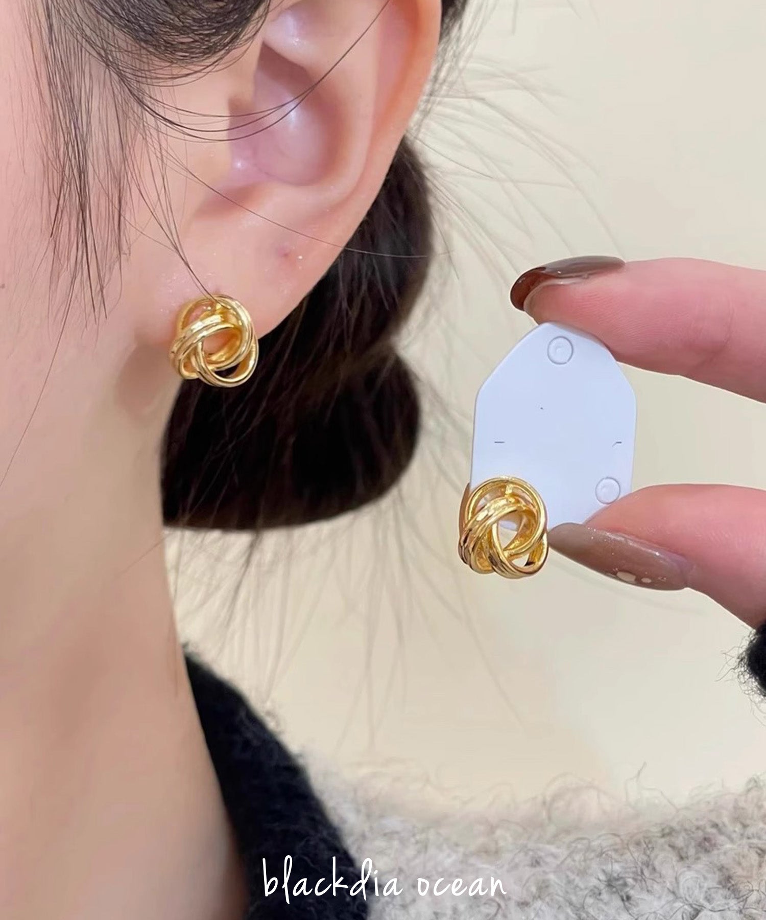 blackdia ocean トリニティリング ピアス/イヤリング