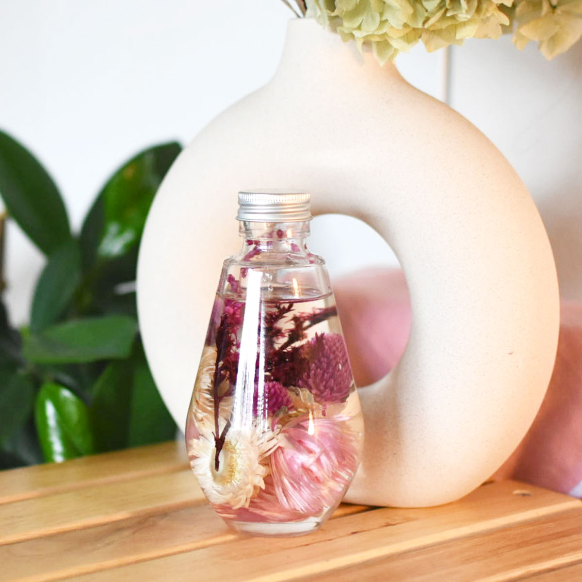 ピンクのボタニカルハーバリウム – Craftie Home (クラフティホーム)