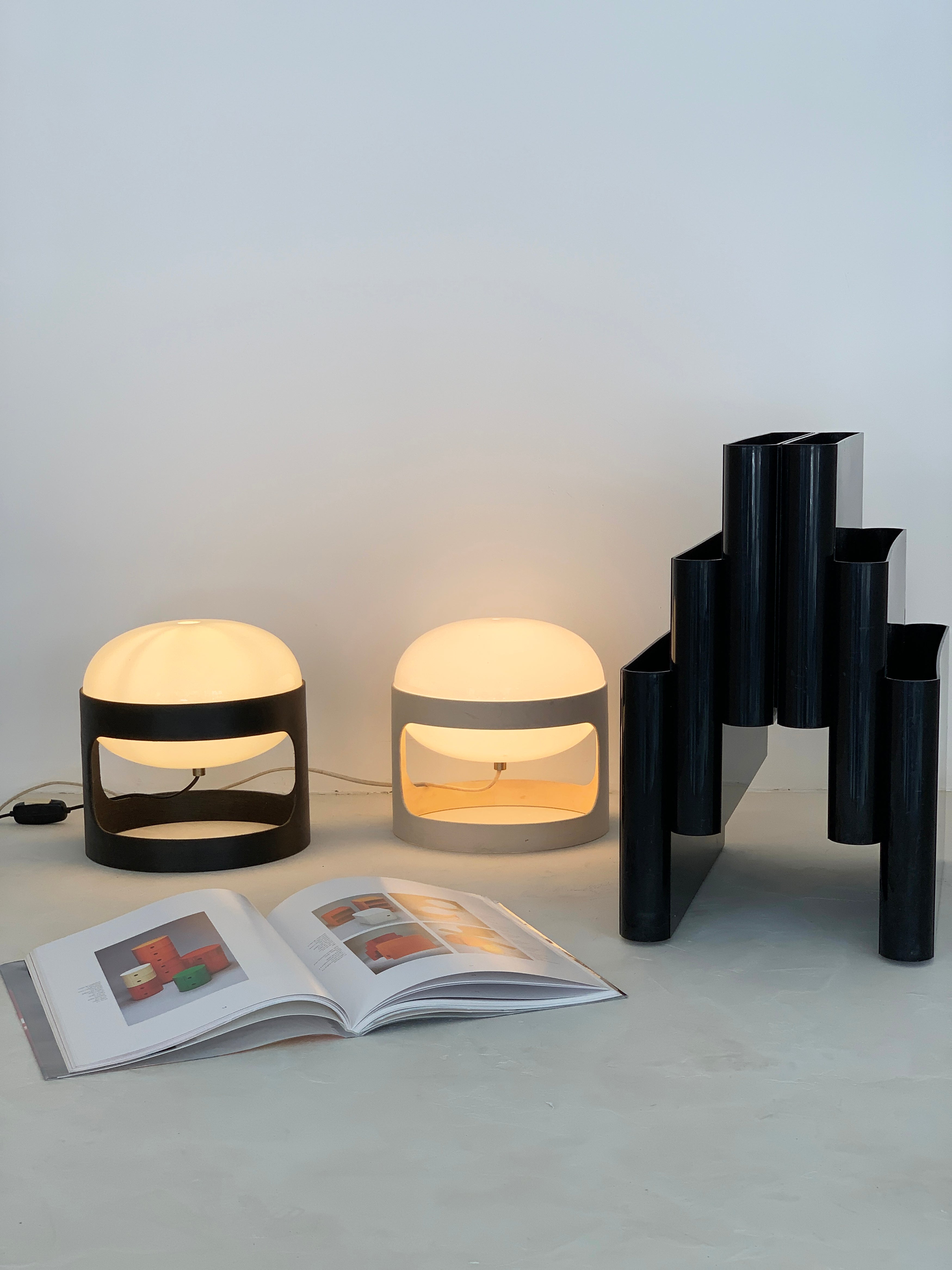 1970s Black Plastic Kartell 3-Tiered Magazine Rack – Home Union NYC