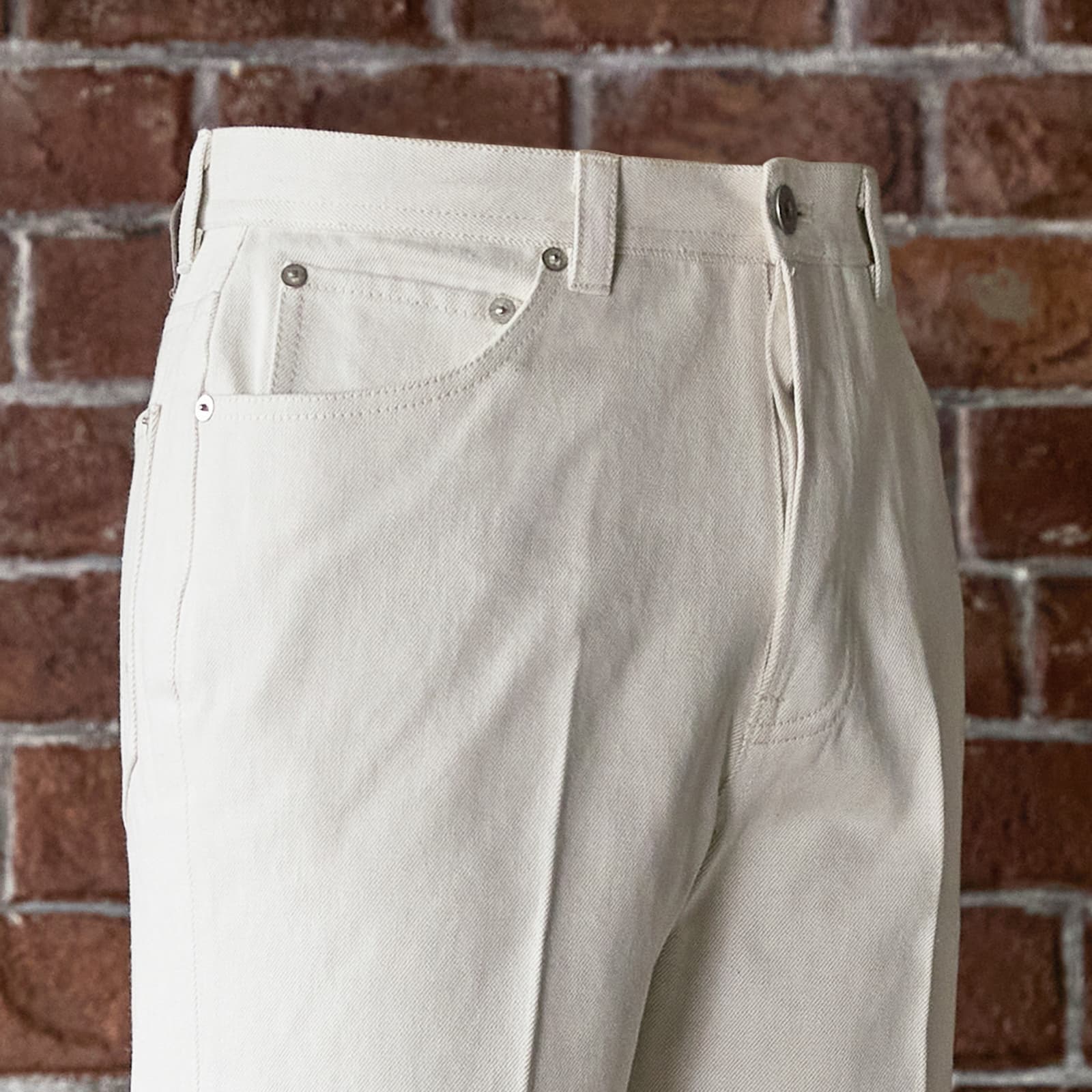IGT 5P DENIM TROUSERS WHITE | IGTF003-002 – 五十嵐トラウザーズ