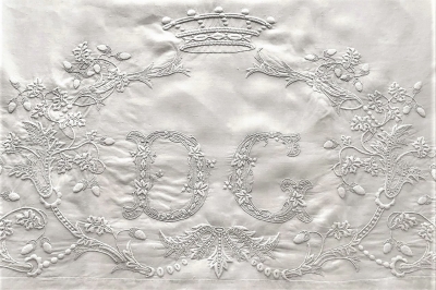 フランス製 アンティーク ピュアリネンシーツ ロイヤルクラウン 入荷