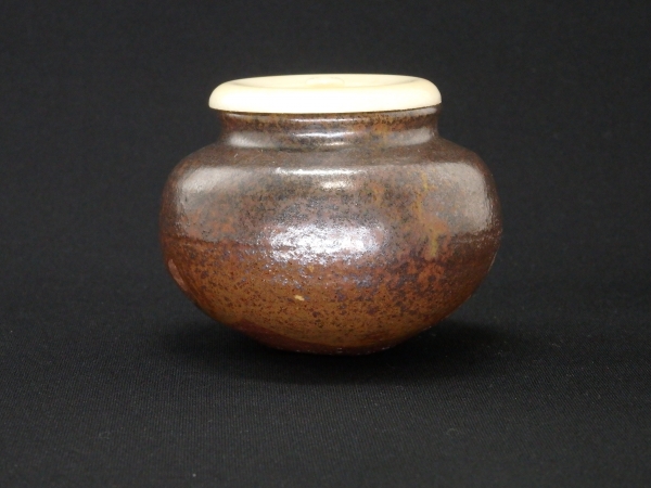 立花大亀書付 石田陶春 銘「閑居の友」丹波茶入 | 坂井春明堂