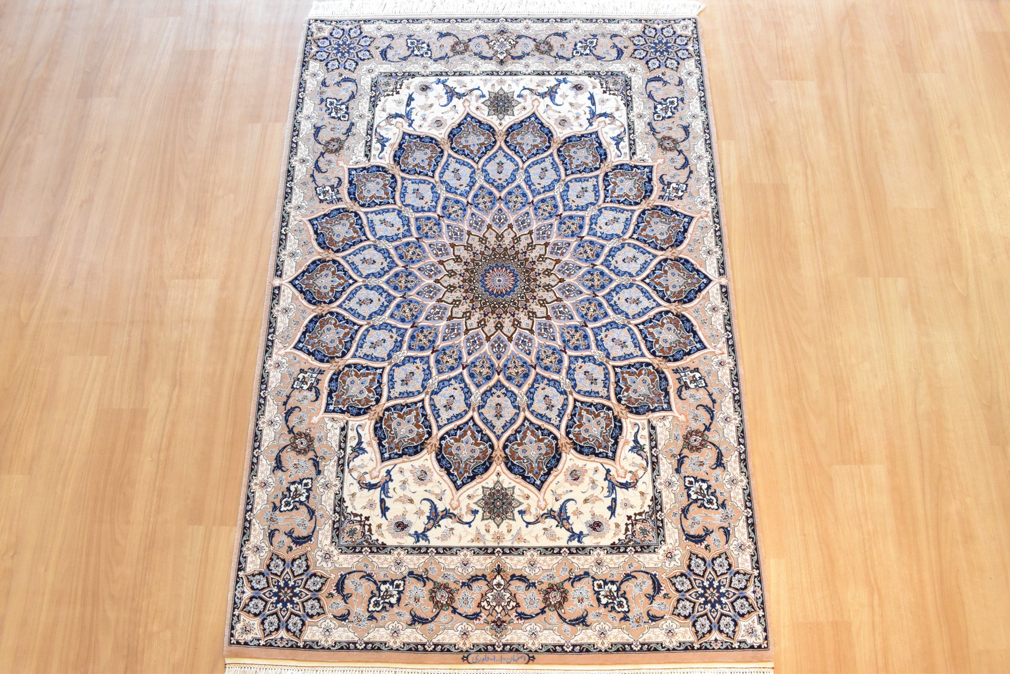 ペルシャ絨毯 イラン イスファハン産 202✕156