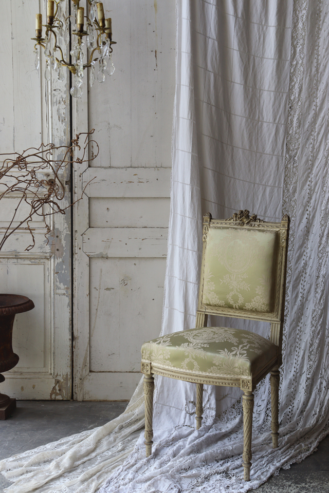 フランスアンティーク ルイ16世様式 1890年代 サロンチェア 椅子