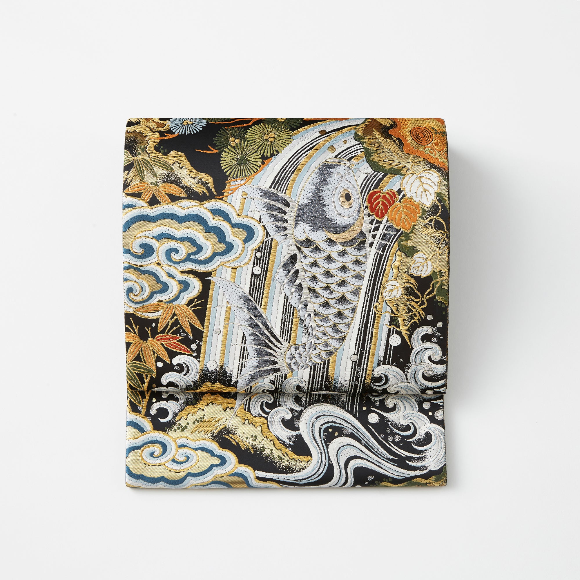 武具 鐔 鍔 登龍門図 鯉の滝登り 出世 縁起の良い図柄 在銘？！ 江戸時代