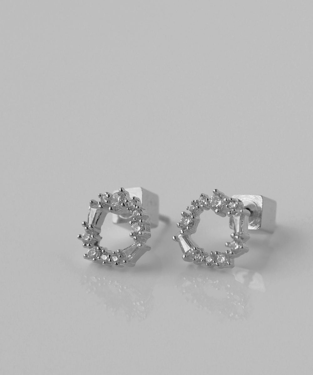 mimi33】ビジューサークルピアス[Sheerchic]｜アネモネ・シエナロゼ