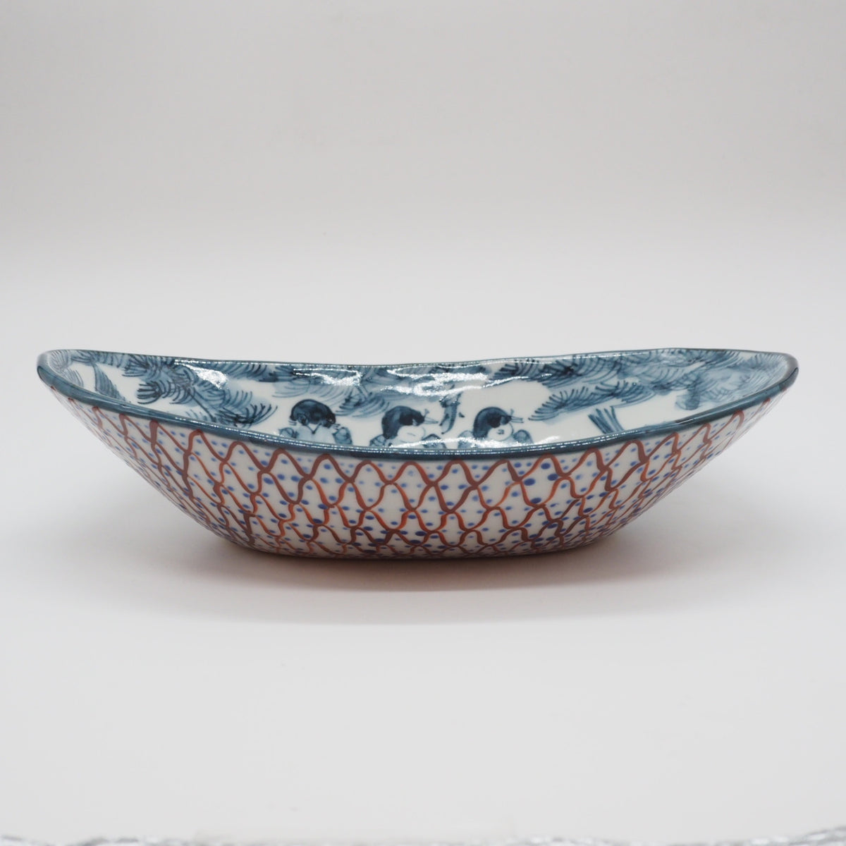 京焼・清水焼 村田幸之介(六齋窯) 花鳥舟形カレー鉢(カレー皿) – SEIKADO