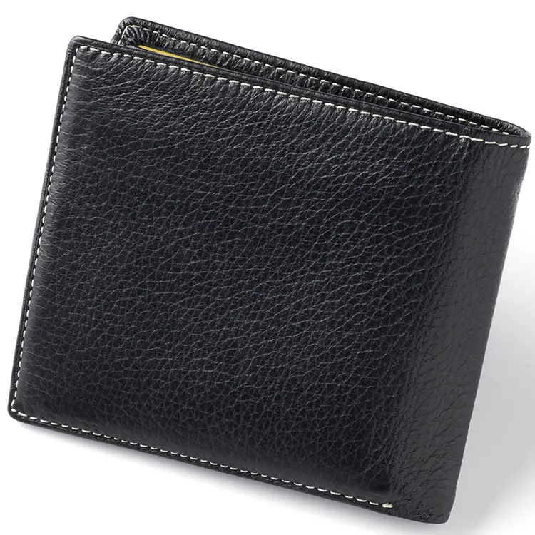 ☆［プレリー］（イタリアン ディアスキン）二つ折り財布 黒|新生活