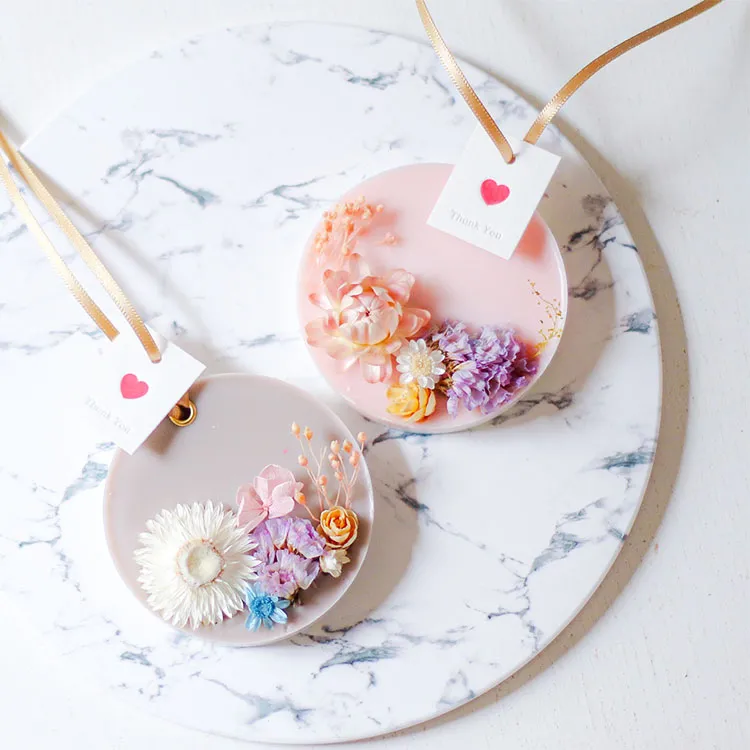 チャームキャンドル］アロマワックスサシェ ピンク（プルメリア