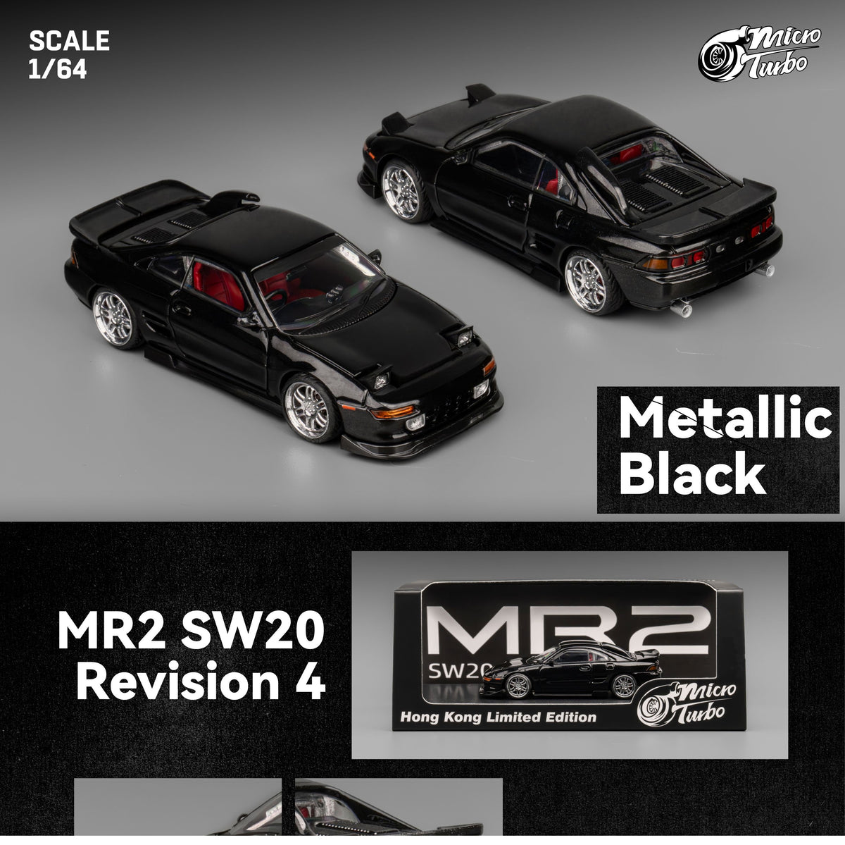 Micro Turbo 1/64 MR2 SW20 Hong Kong Limited Edition - Metallic