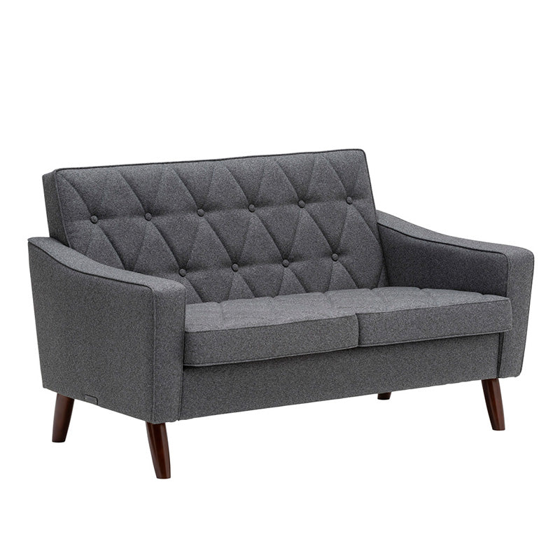 カリモク60 ロビーチェア2シーターセラムダークグレー（ダーク