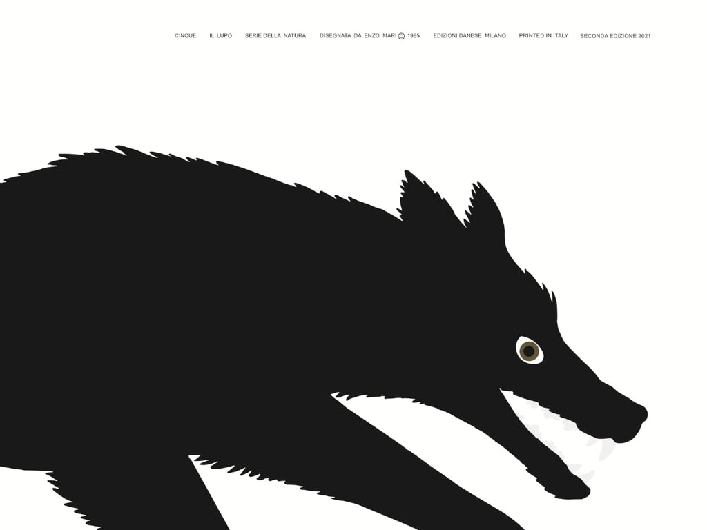 Cinque, il Lupo | チンクエ イ・ルポ 狼ポスター by Enzo Mari