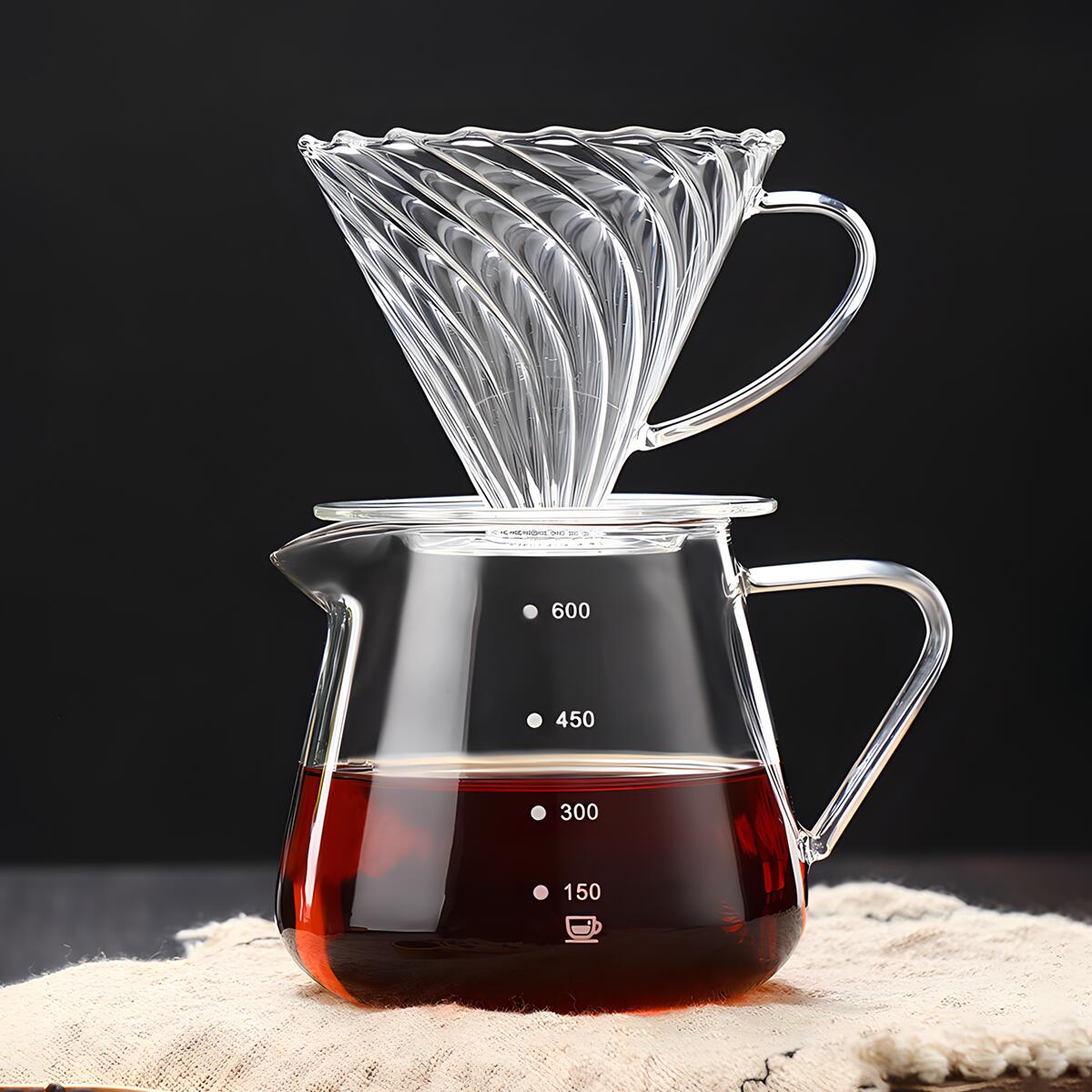 IwaiLoft コーヒーサーバー ガラスサーバー V60 ガラスドリッパー