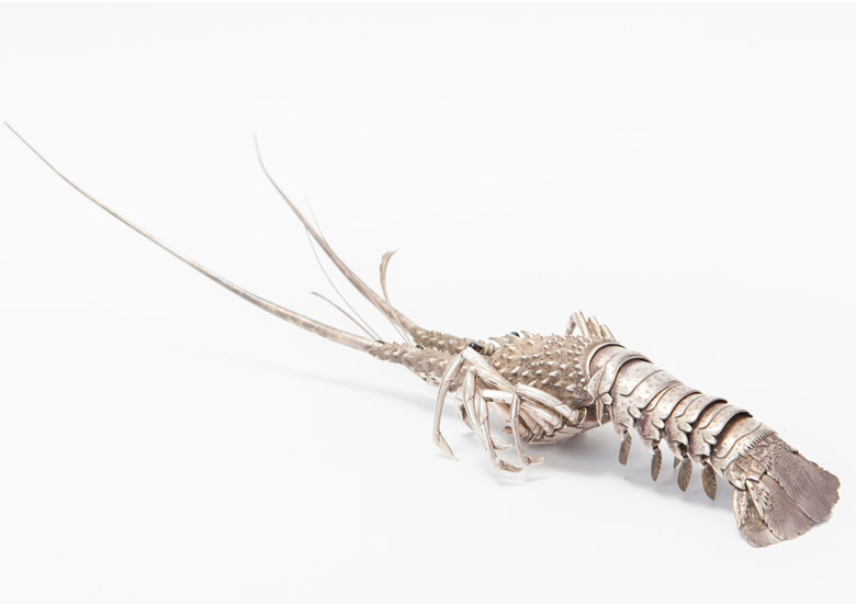 銀製 伊勢海老自在置物 宗好 - 古美術 鐘ヶ江 - Collections -