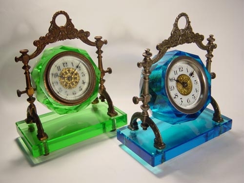 硝子枠「切子胴」精工舎 - アンティーク置時計