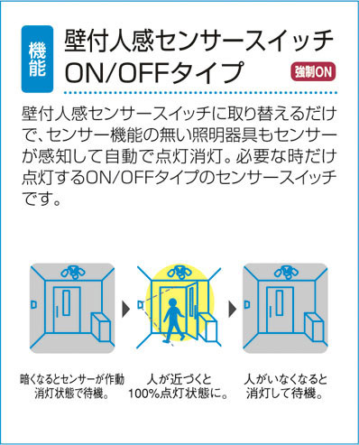 DAIKO 大光電機 人感センサースイッチ DP-34974 | 商品情報 | LED照明