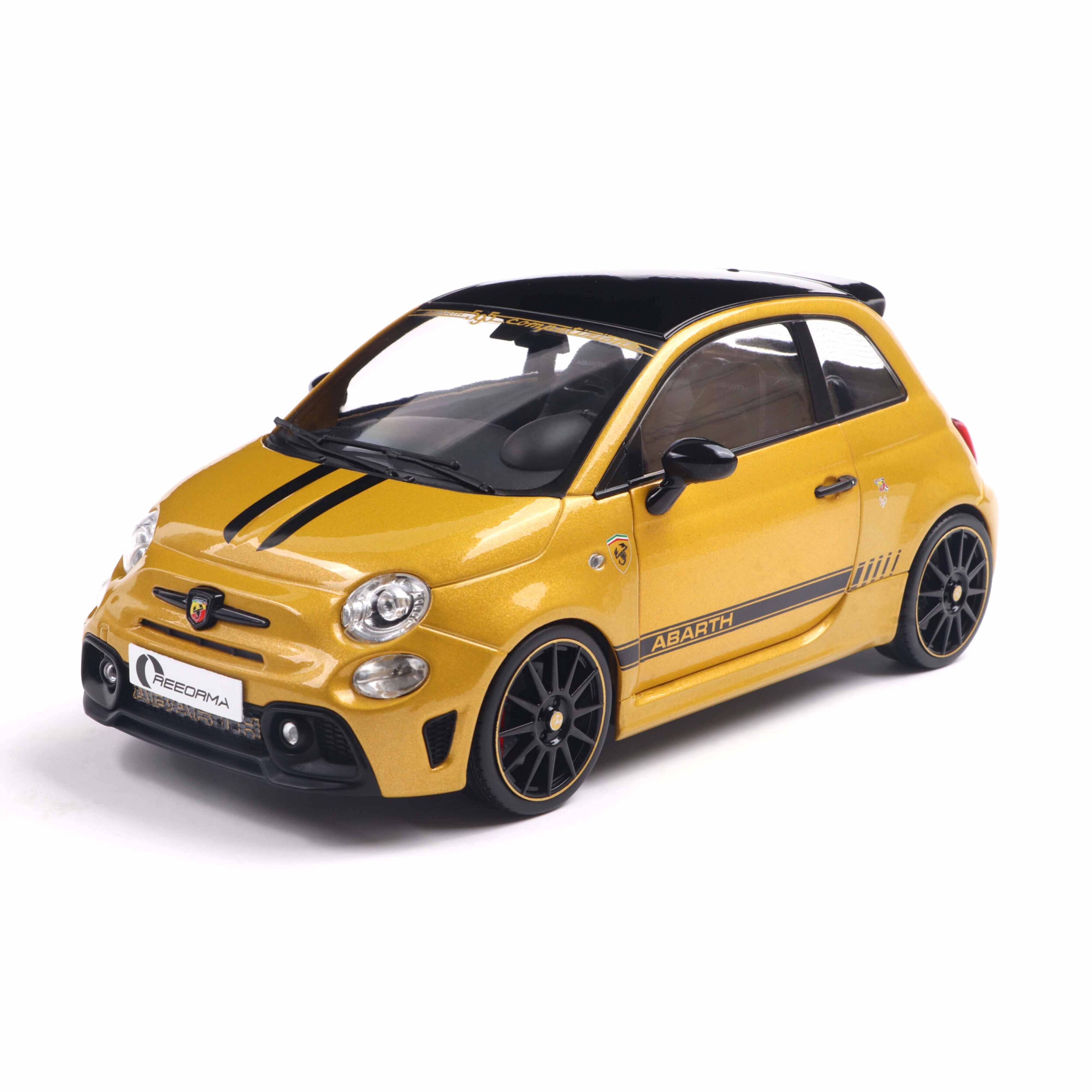 Fiat F595 Abarth Solido Works Jaune 2024 1/18 – Norev