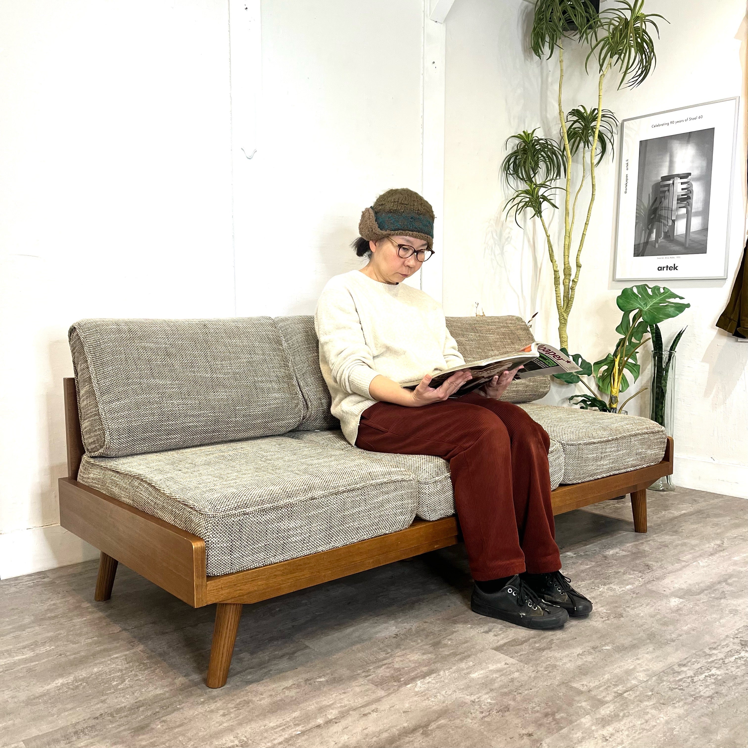 ウニコ / unico アルベロ / ALBERO カバーリングソファ 3シーター 中古