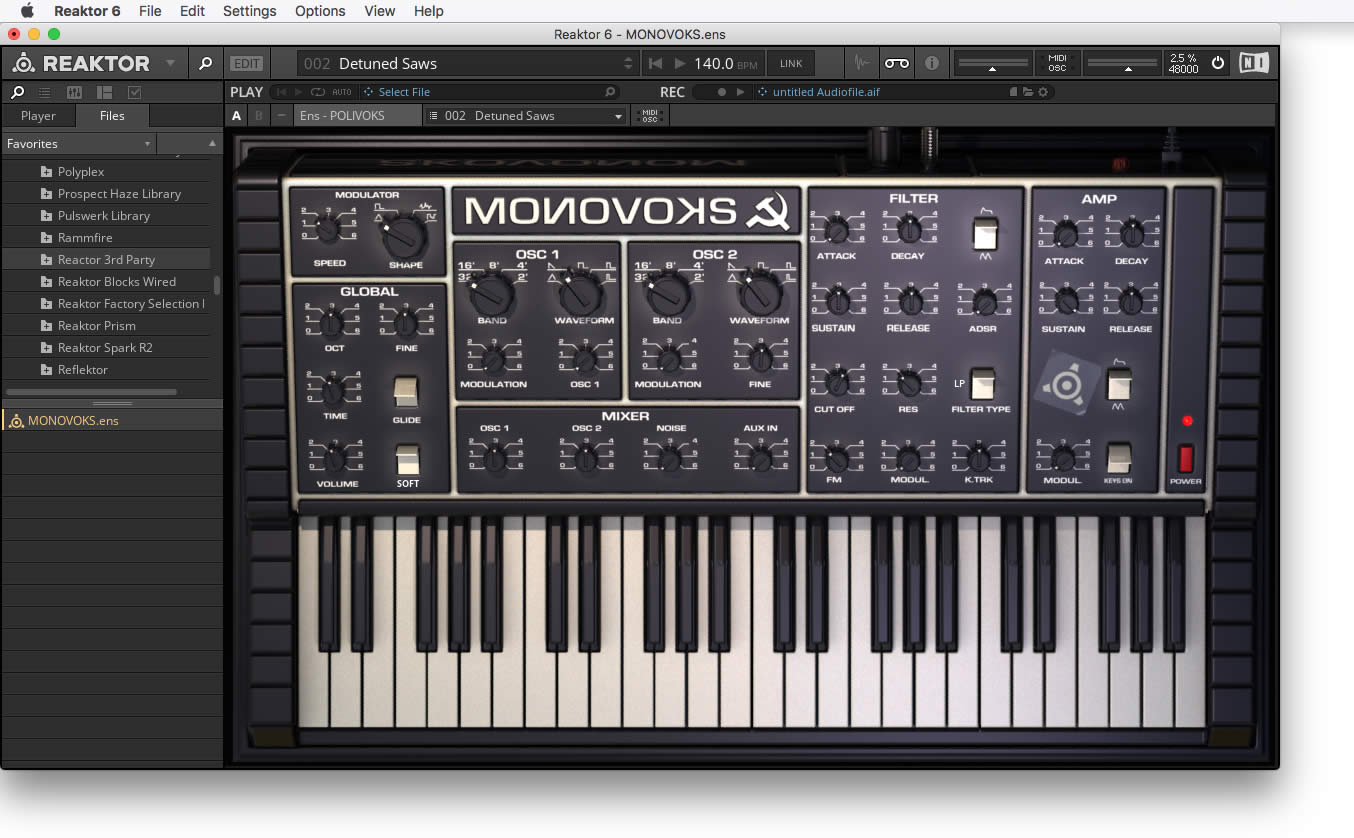 MONOVOKS -ソビエトのシンセサイザー Polivoks にインスパイアされた