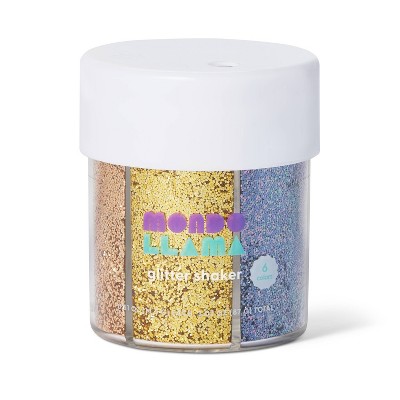 6ct Glitter Shaker Metallics - Mondo Llama™: Multicolor Craft