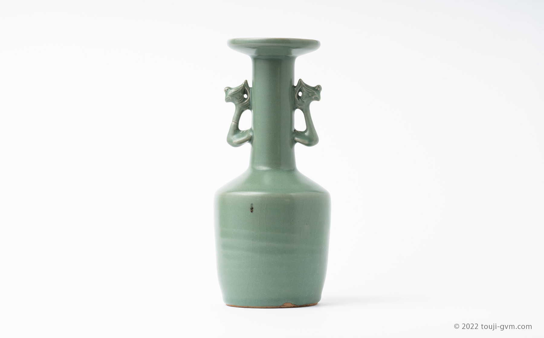 龍泉窯 青磁鳳凰耳瓶 – Longquan Vase Phoenix | 陶磁オンライン美術館