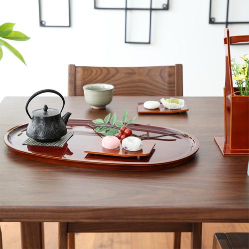 楽天市場】飛騨春慶 元田漆器 大福盆 伝統工芸品 木製 トレー