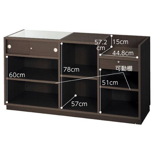 楽天市場】ショーケース付きレジカウンターの通販