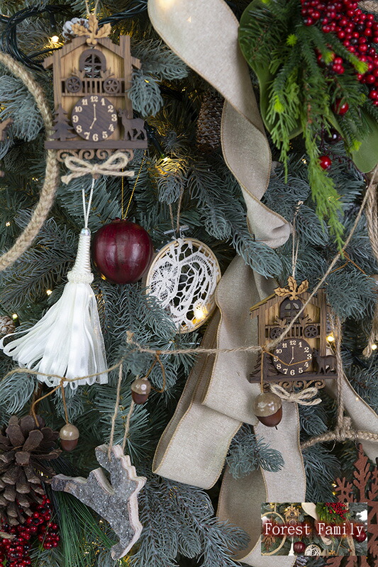 中城産業Fairy Forest Tree希少クリスマスツリー 225㎝イルミ付 中城