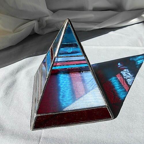 楽天市場】ステンドグラス 小物・カラーピラミッド（KM05