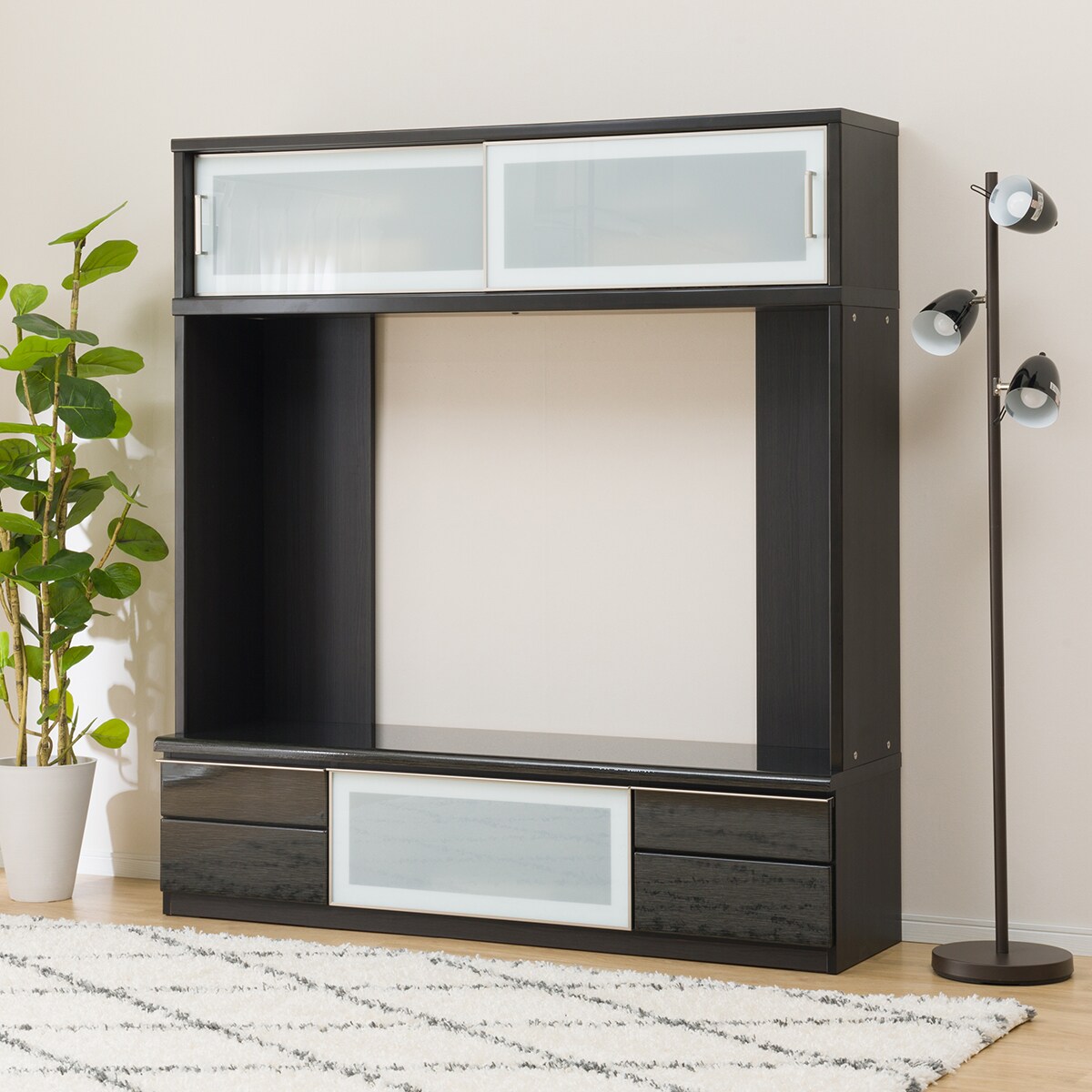 楽天市場】[幅260cm] テレビボードセット (ポスティアN160BK