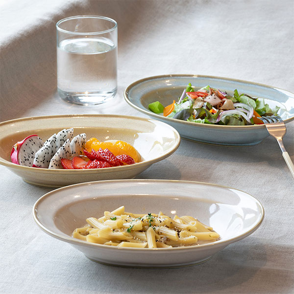 楽天市場】【取寄品】 美濃焼 彩々 タマリム楕円鉢トリオカレー皿