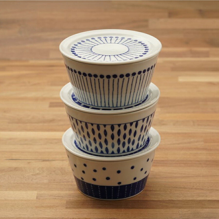 楽天市場】蒼の器 蓋付き中鉢 13cm 青と白の中鉢 ボウル 蒼十草 蒼露