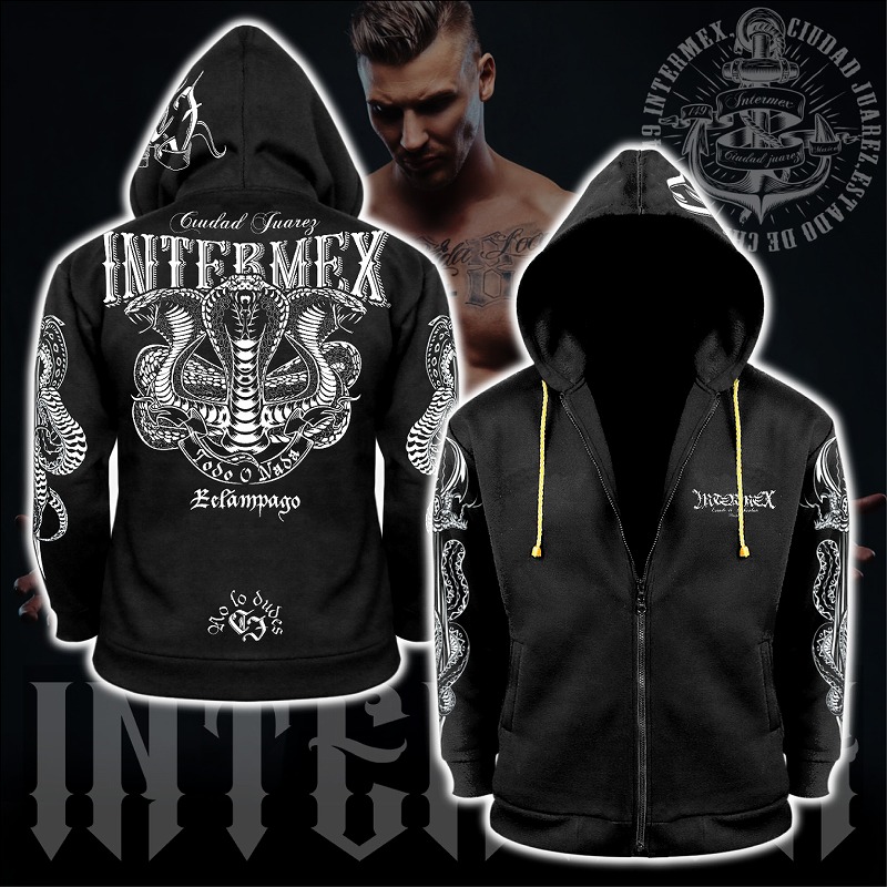 楽天市場】パーカー ジャケット 上着 服 三頭コブラ柄 INTERMEX