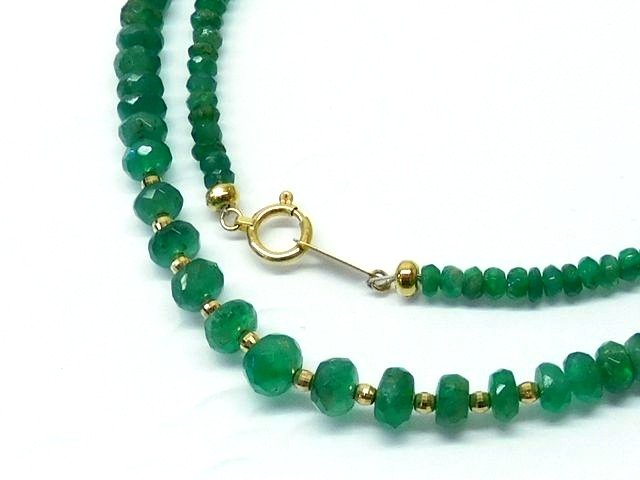 楽天市場】エメラルド ビーズネックレスの通販