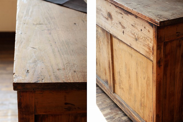 楽天市場】フランスアンティーク 剥離された乾いた木肌の書斎デスク