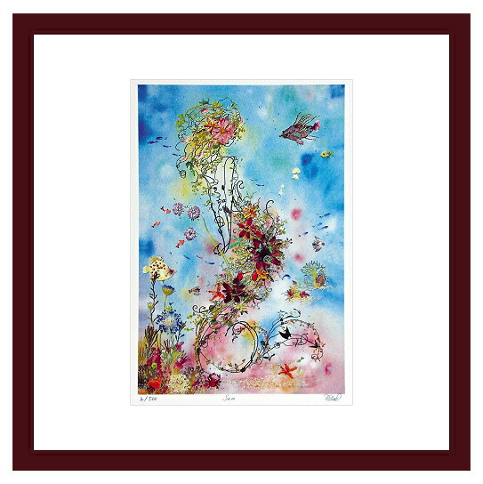 楽天市場】アートフレーム Atelier Flower Horizon ジグレー版画 Sea