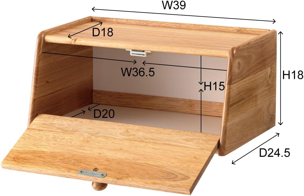 楽天市場】木製 ブレッドケース SGS-310NA ナチュラル 天然木 キッチン