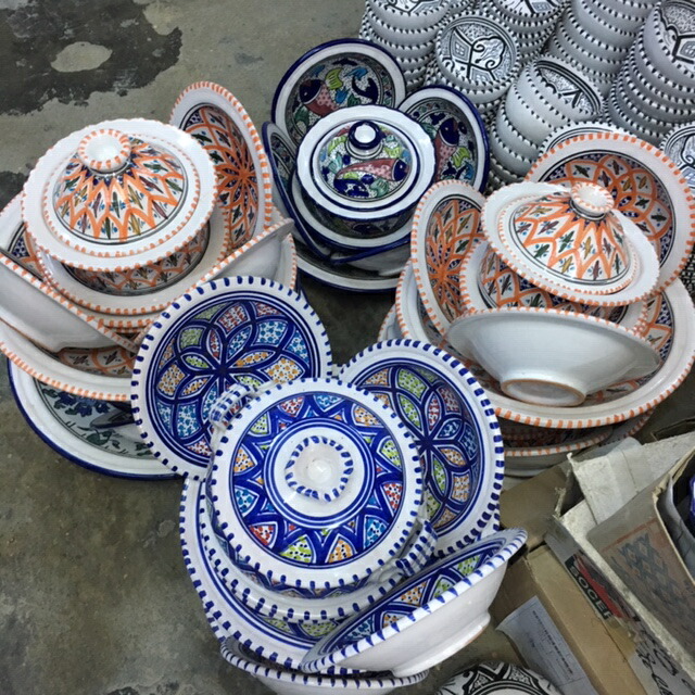 楽天市場】チュニジア・ナブールの陶器 直径約22cm 絵付け万能皿22