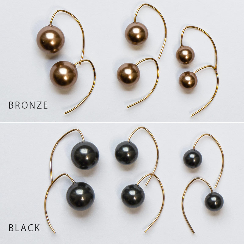 楽天市場】【選べるサイズと色】 パール ピアス フック 弓型