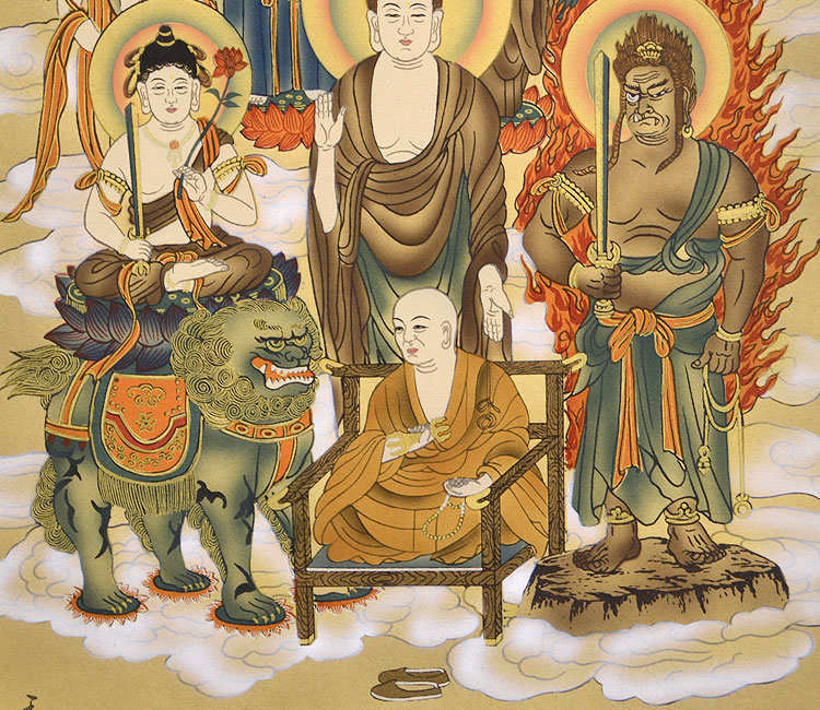 楽天市場】掛軸「十三仏」 大師入り 5尺 桐箱入【真言十三仏】【真言宗