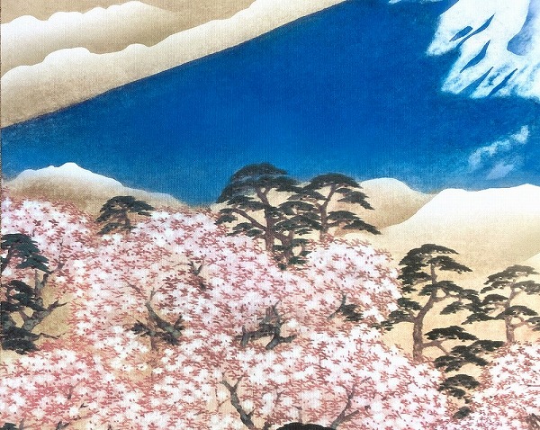 楽天市場】【マラソン限定クーポン】掛け軸 横山大観「富士と桜図