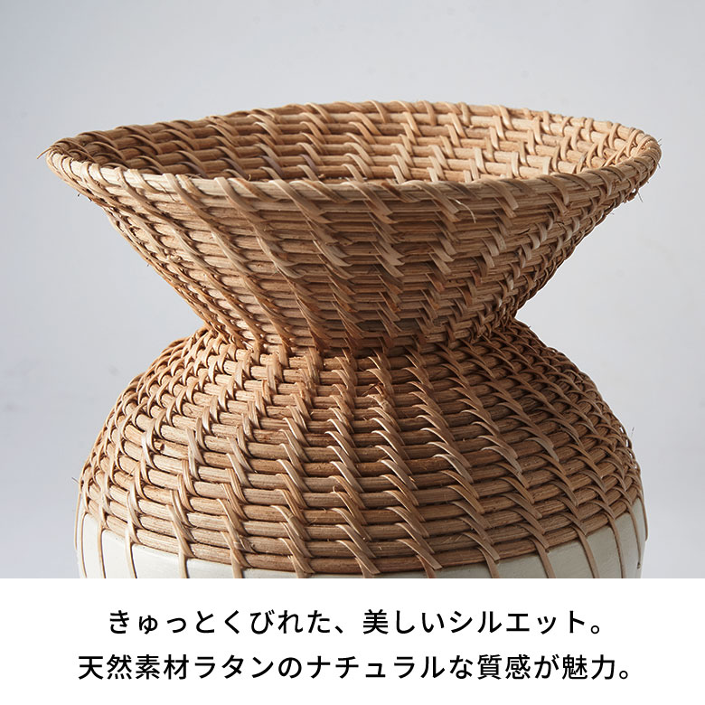 楽天市場】ラタン 花瓶 陶器 フラワーベース 枝物 ベース 枝もの