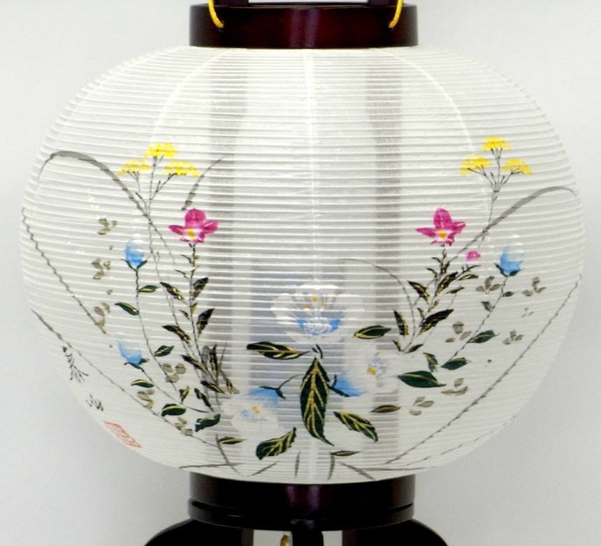 楽天市場】盆提灯 盆ちょうちん 小型 木製 絹張 回転 提灯【1対販売