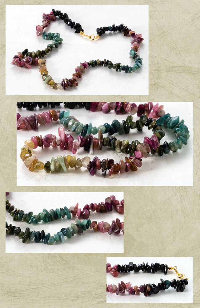 楽天市場】天然石トルマリン ネックレス マルチカラー 電気石