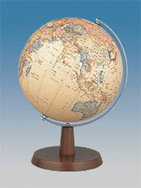 楽天市場】26cm 地球儀 アンティーク地球儀 木製台座 球径26cm 行政図