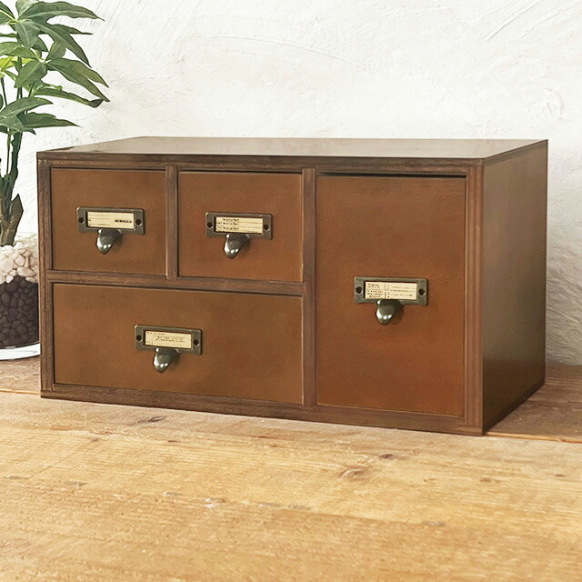 楽天市場】木製 レトロ 引き出し収納 卓上 チェスト アンティーク