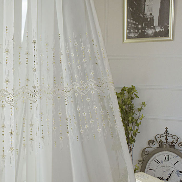 楽天市場】カフェカーテン トルコレース スパンコール 小窓 つっぱり棒