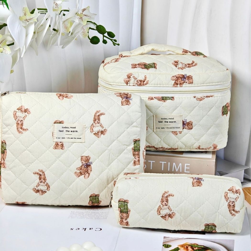 楽天市場】【マラソンP5倍】キルティングポーチ 3点セット バニティ