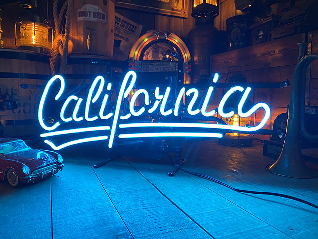 楽天市場】カリフォルニア ネオン管 （ブルー） アメリカン雑貨