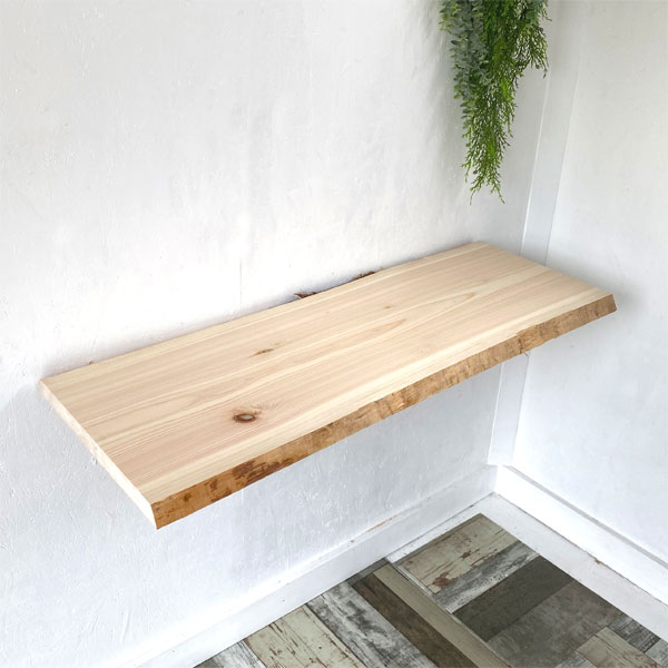 楽天市場】【送料無料】一枚板 無垢 ひのき 檜 桧 棚板 棚 カウンター